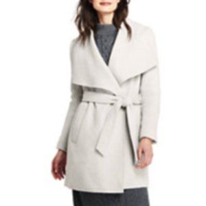Women's Petite Belted Long Wool Coat